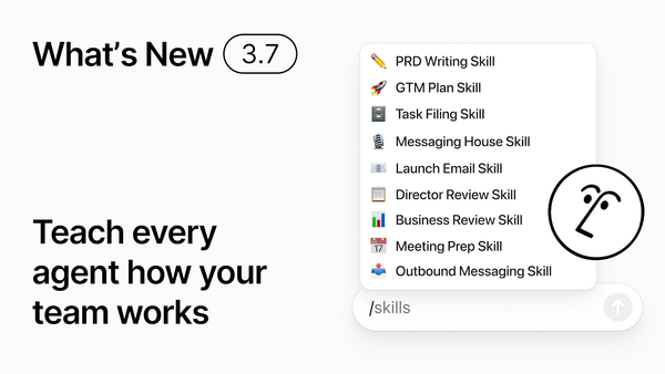 Notion 3.7 官方發布圖，標題為 Teach every agent how your team works