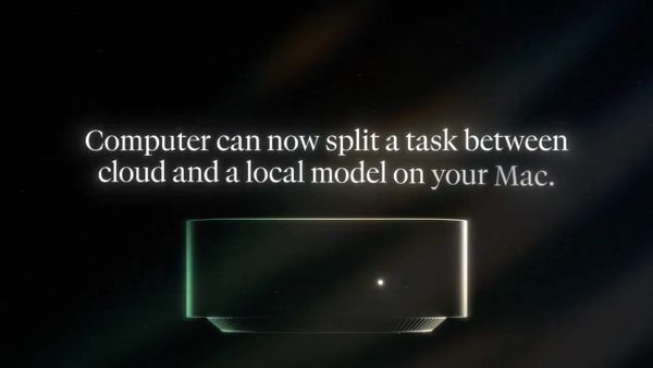 Perplexity Hybrid Compute 將任務分配給雲端模型與 Mac 本機模型的官方影片畫面