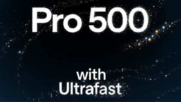 OpenAI Pro 500 與 Ultrafast 官方星空主視覺