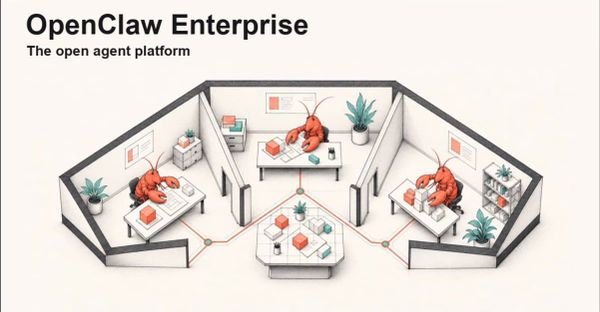 OpenClaw Enterprise 官方發布圖片，呈現平臺名稱與企業代理主題。