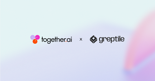 Together與Greptile官方客戶案例封面，介紹多模型程式審查推論服務