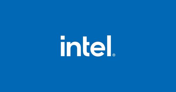 藍底白字 Intel 官方標誌