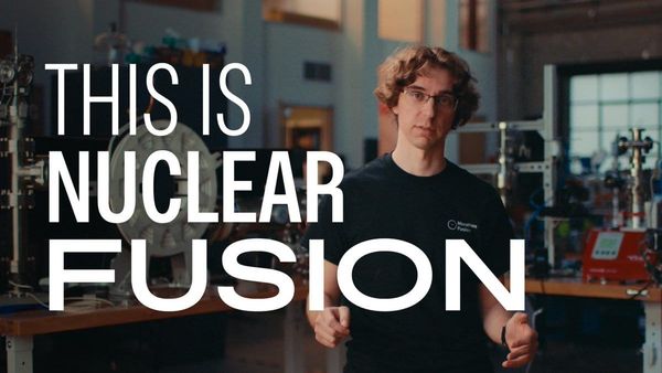 Marathon Fusion官方影片縮圖，人物站在實驗室，畫面文字為This is Nuclear Fusion