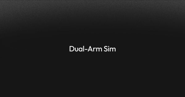 micro1 Dual-Arm Sim官方黑色封面，中間為白色評測名稱