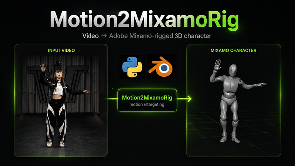 Motion2MixamoRig 影片轉角色動作：Blender 工作流程、限制與授權一次看懂：官方素材