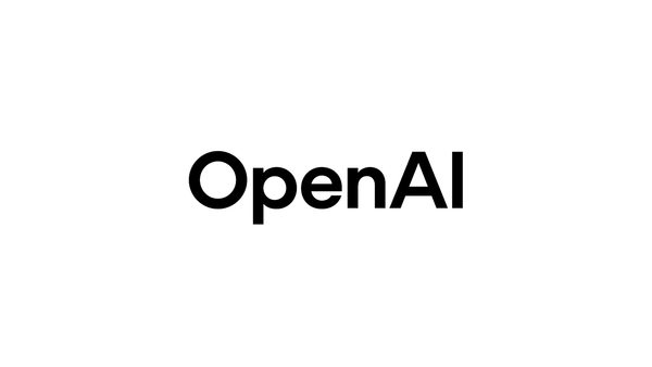 白色背景中央為黑色 OpenAI 文字商標。