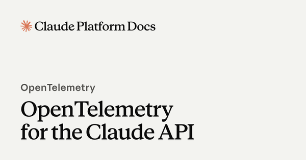 Claude OpenTelemetry 官方文件標題圖