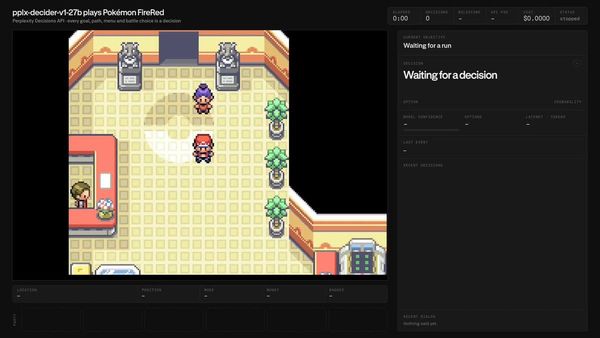 Perplexity Decisions API 的 FireRed 對戰示範畫面。