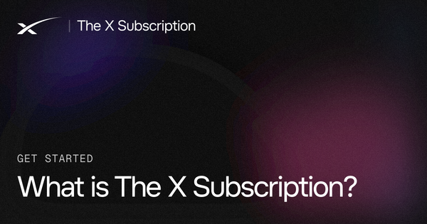 X Subscription 官方文件資訊卡。
