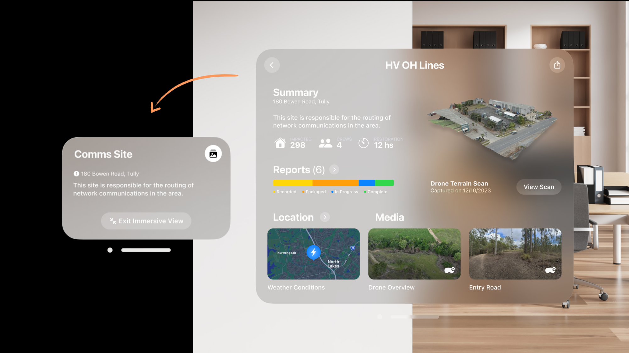 Example of how window would resize when going into immersive mode