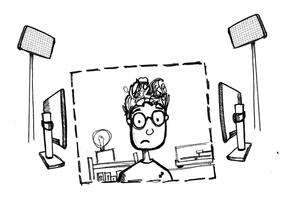 Illustration of cartoon Rod in frame, surrounded by streaming gear.