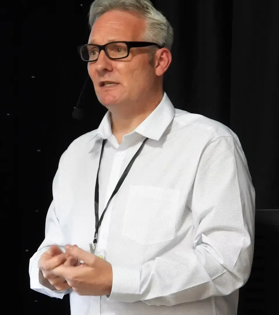 Philip Kinsella, an author of extraterrestrial theories, speaking at a conference Philip Kinsella, an author of extraterrestrial theories, speaking at a conference