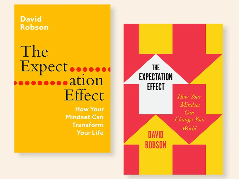 David Robson's book the expectation effect front and back cover side by side