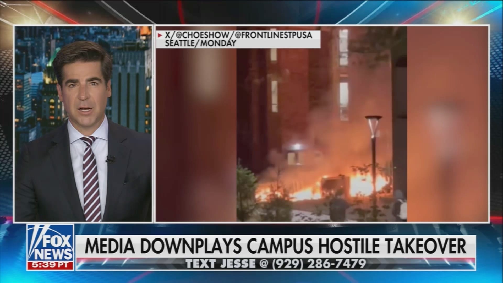 Jesse Watters on CBS Downplaying Violent Demonstrators