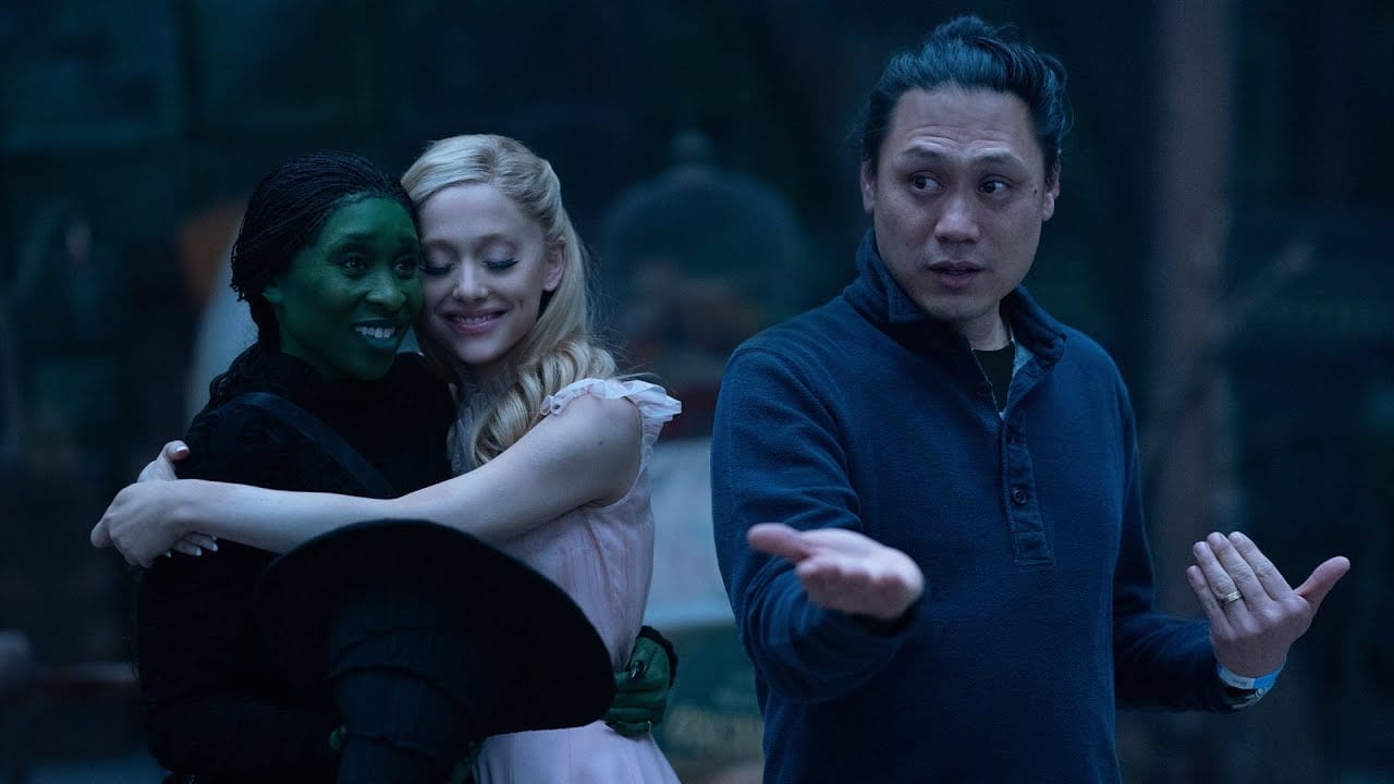 Director Jon M. Chu on set of Wicked