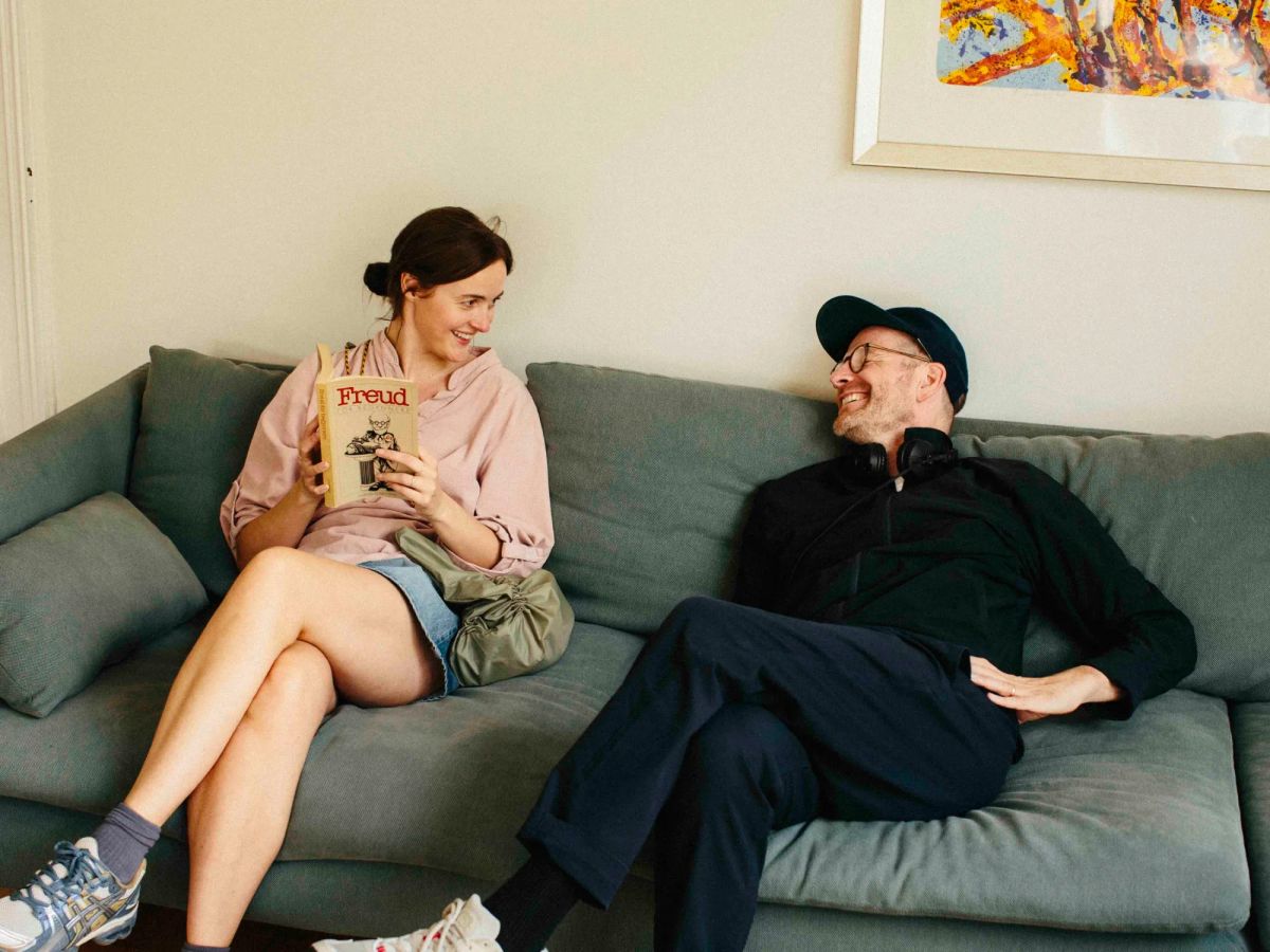 Renate Reinsve and director Joachim Trier. Photo by Cristian-Belgaux.