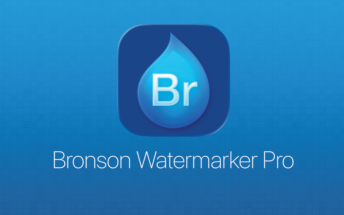 Bronson Watermarker Pro Logo - The Blue Droplet