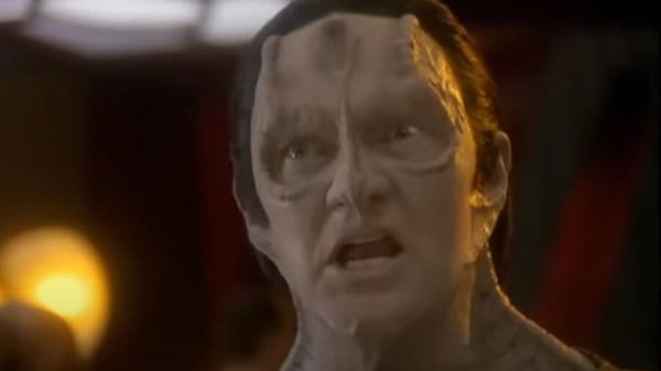 Deep Space Nine: Garak in close up, looking annoyed and about to pontificate.