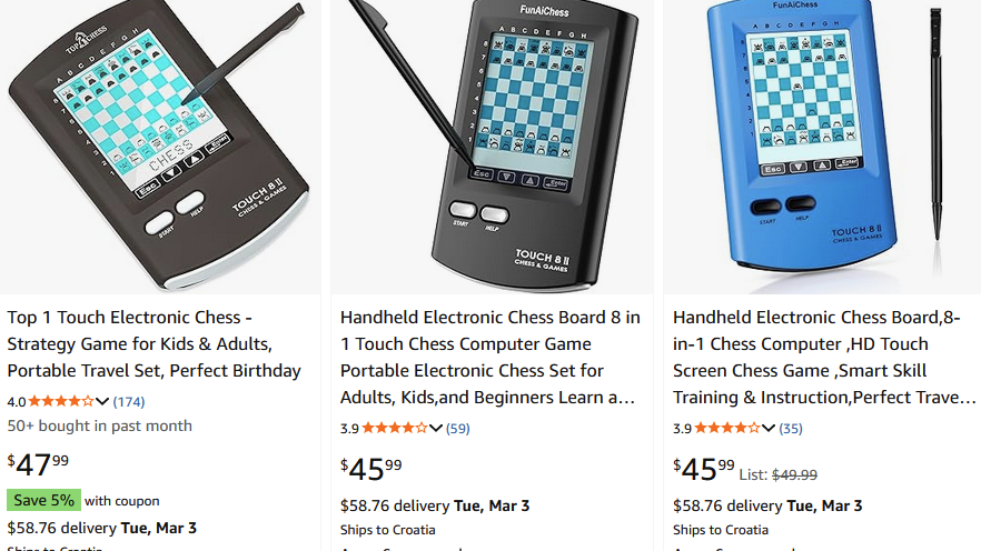 Chess handheld gaming device (idea)