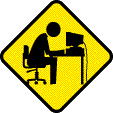 Early internet GIF used as a section marker. The GIF depicts a person banging their head on a keyboard.