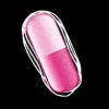 Early internet GIF used as a section marker. The GIF depicts a meme-like graphic that shows a pink pill with the words "the pill for a broken heart" flashing.