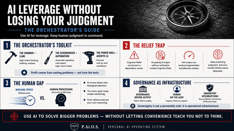 AI Leverage Without Losing Your Judgment: The Orchestrator’s Guide