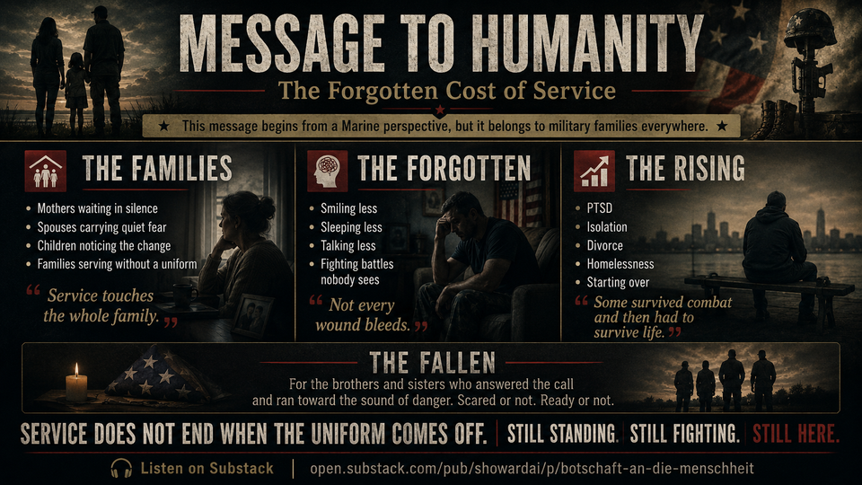 MESSAGE TO HUMANITY The Forgotten Cost of Service
