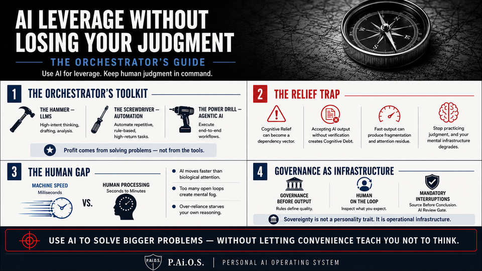 AI Leverage Without Losing Your Judgment: The Orchestrator’s Guide
