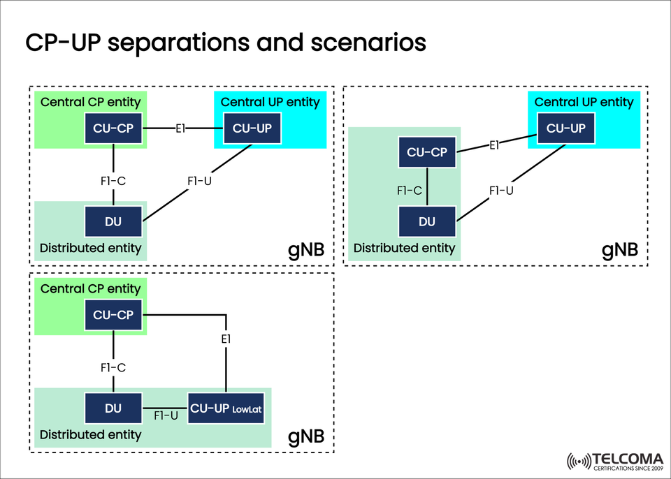 Understanding CP-UP Separation in 5G gNB: Scenarios, Architectures, and Benefits