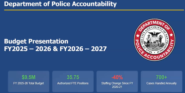 Department of Police Accountability budget presentation snapshot