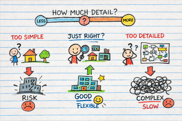 Ambivalent feelings about details in domain modeling