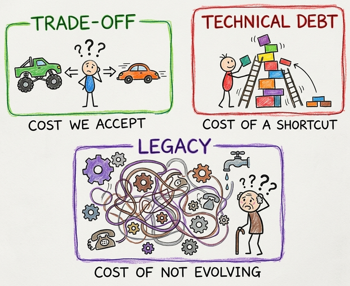 When trade-offs, debt and legacy collide