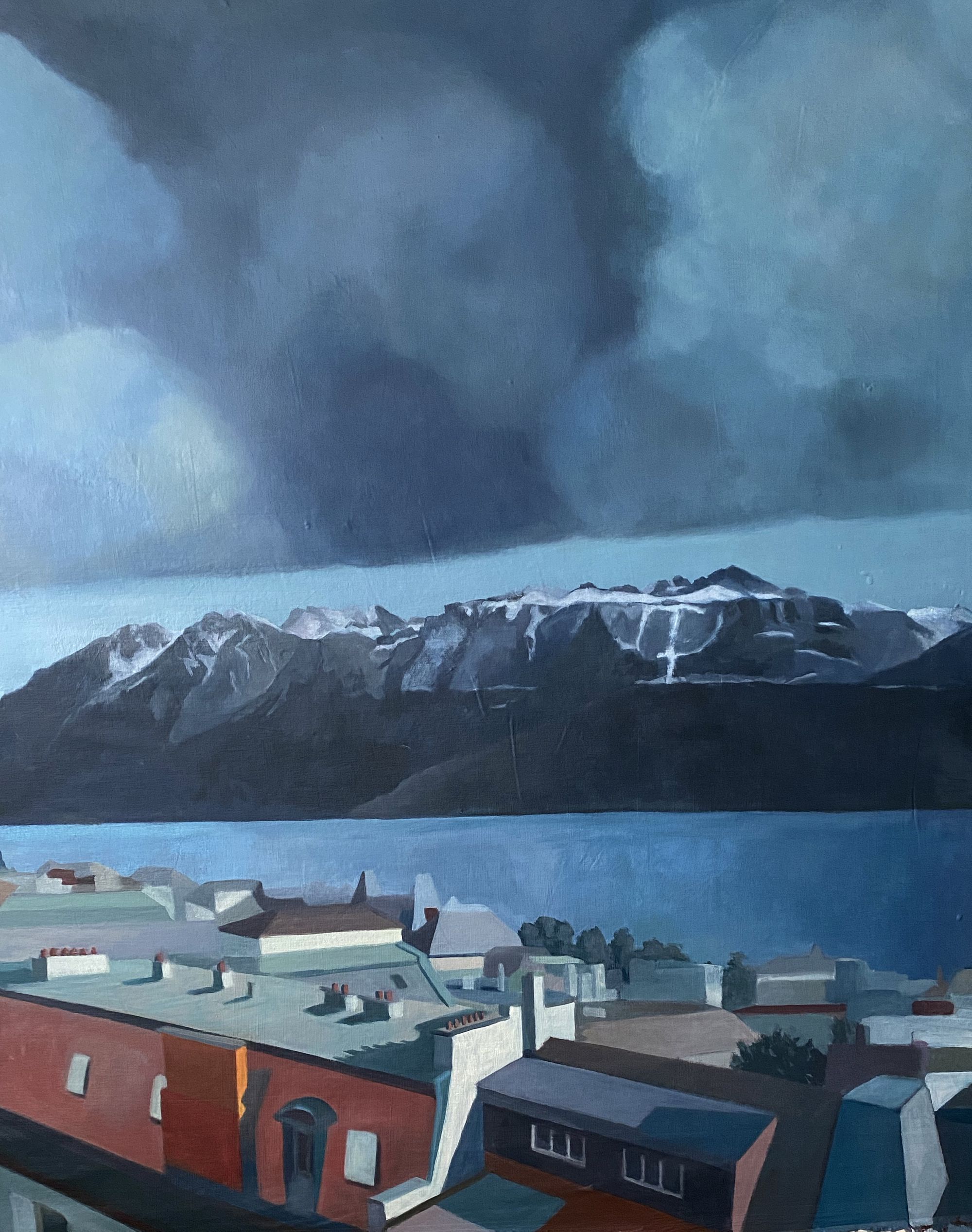 et si le lac..., détail, 170 x 255 cm, 2021