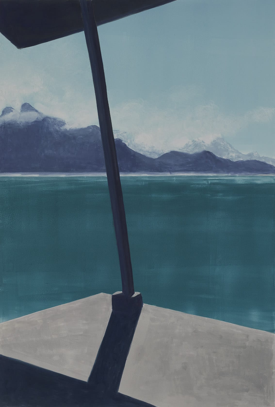 Le Quai, 2023, 111 x 76 cm, vendu