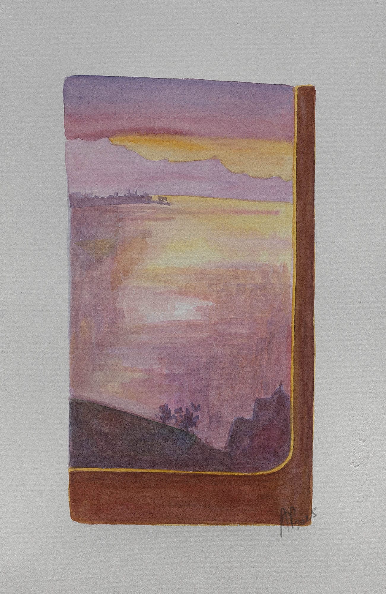 Lac en Transit, 25 x 16.5 cm, vendu