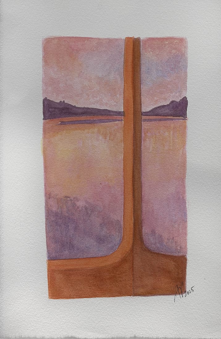 Lac en Transit, 25 x 16.5 cm, vendu