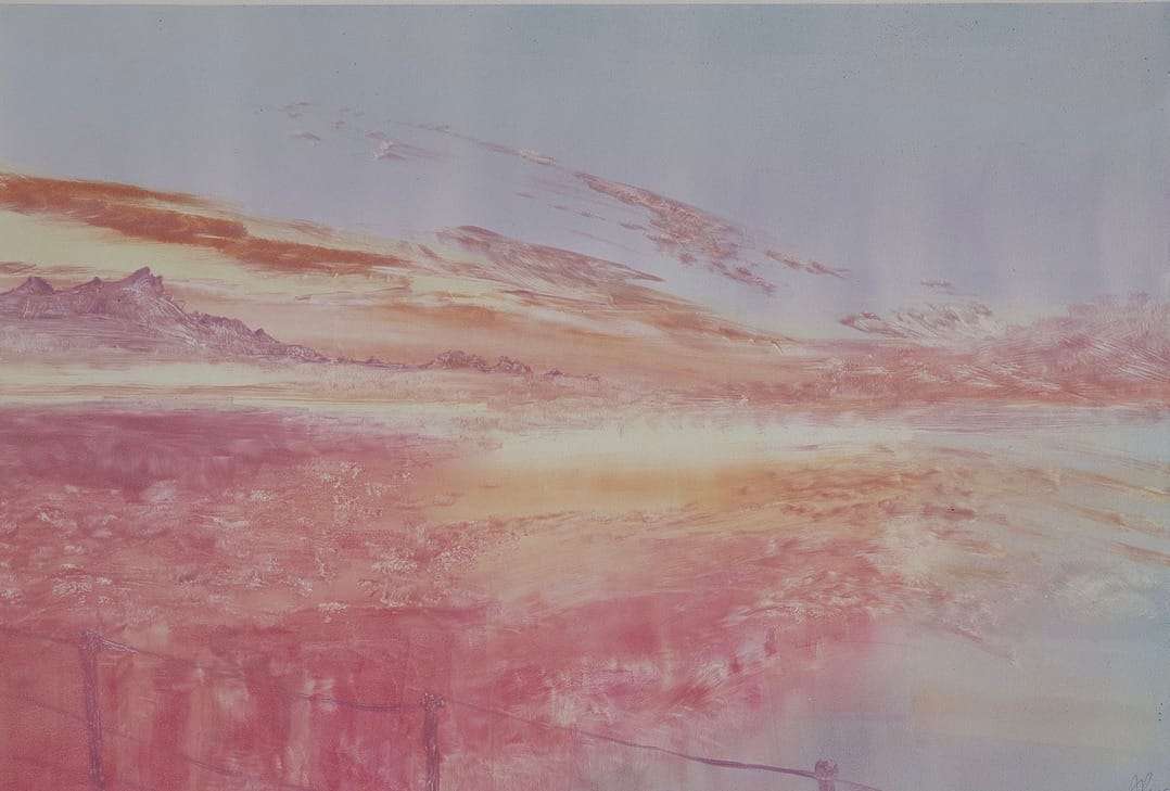 L'embrasement, Monotype, 2025, 38.5 x 54 cm