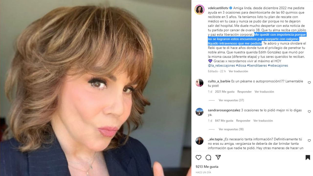 veronica castillo mensaje rebecca jones
