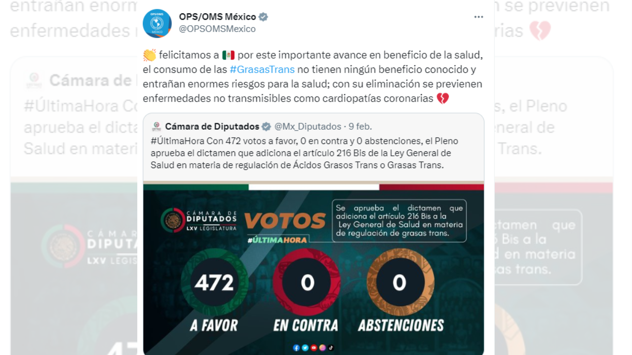 comida chatarra prohibida en mexico