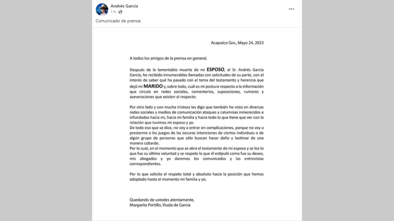 roberto palazuelos testamento andres garcia