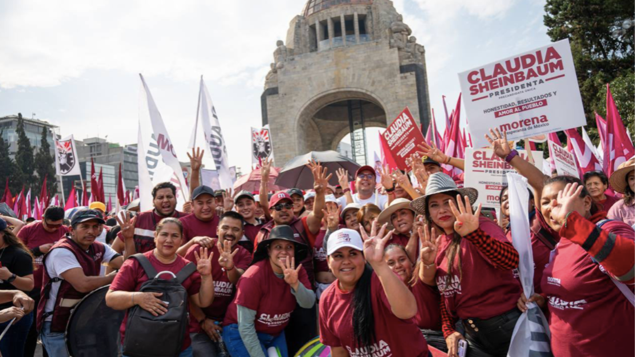 apoyo del pueblo de mexico a claudia sheinbaum en su cierre de precampaña