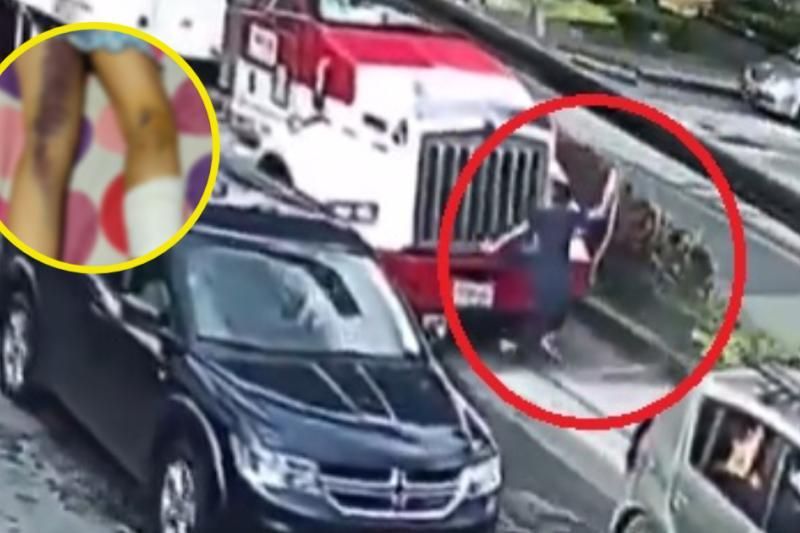 Por ir con su celular, mujer sufre accidente en Colombia
