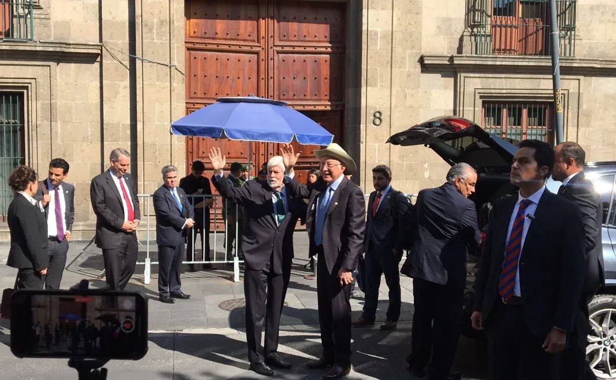 Recibe AMLO en Palacio Nacional a asesor presidencial de EEUU y al embajador Ken Salazar