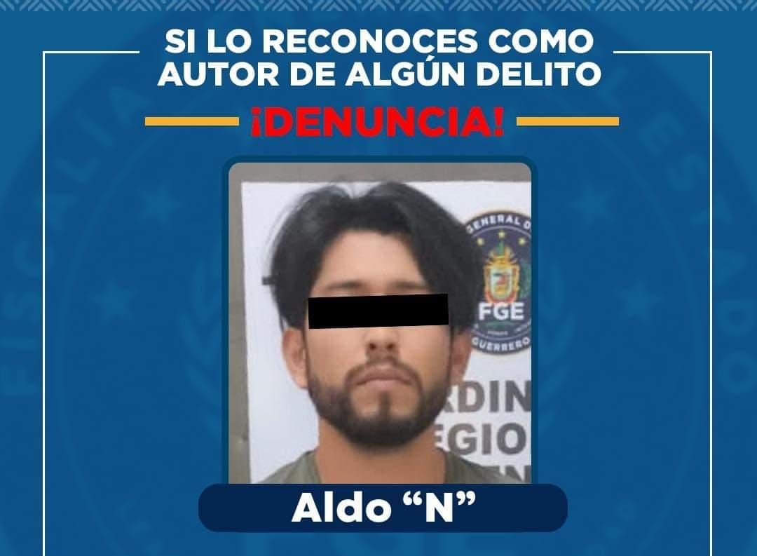 Detienen a Aldo "N" por privar de la vida a julia "N", en Guerrero