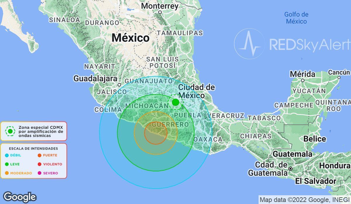 Sismo sacude Guerrero y el centro de México