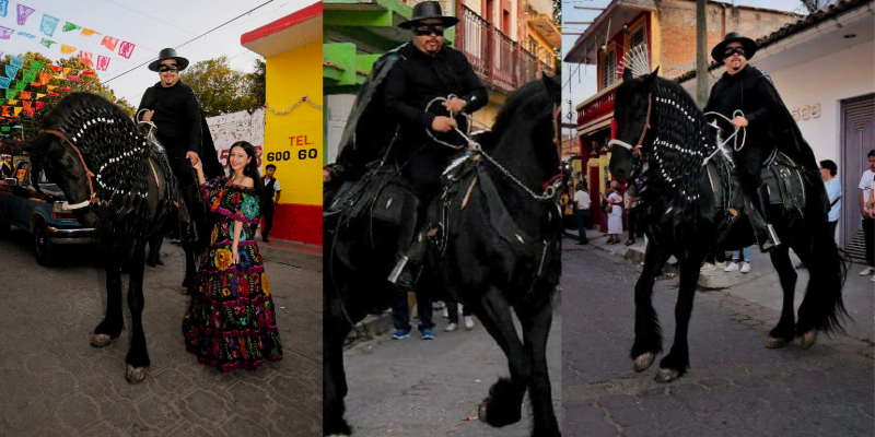 Alcalde de Comitán, Chiapas se disfraza de Zorro