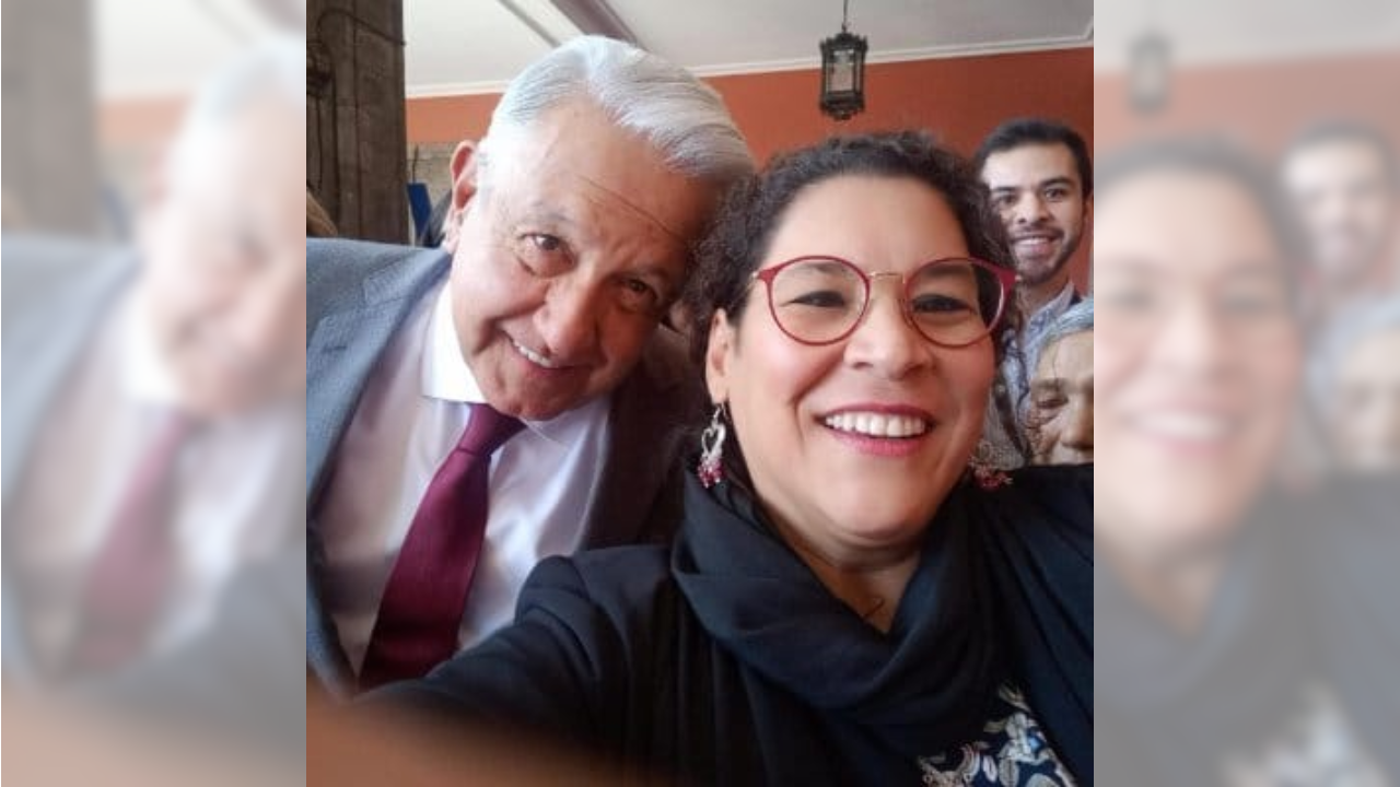 Lenia Batres con AMLO presidente de México