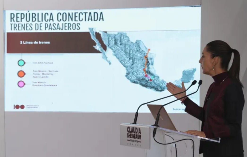 Claudia Sheinbaum anuncia tres nuevas rutas de tren de pasajeros en México