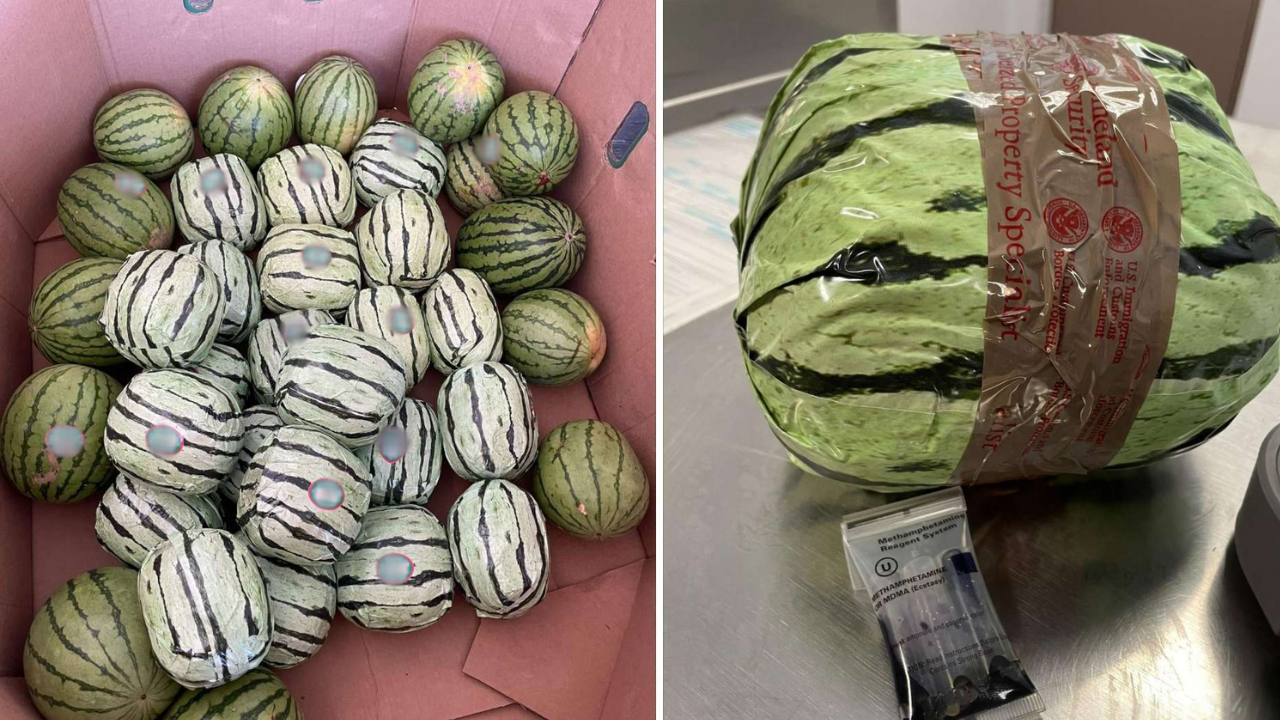 Hombre es detenido por tráfico de dr0g4s en sandías falsas