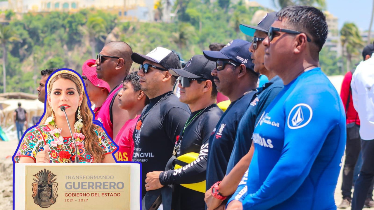 Evelyn Salgado instruye el reforzamiento del trabajo preventivo en playas de Guerrero
